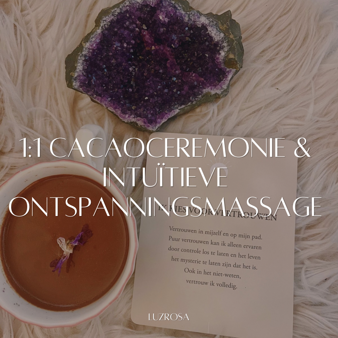 1:1 cacaoceremonie & intuïtieve ontspanningsmassage (2,5 uur)